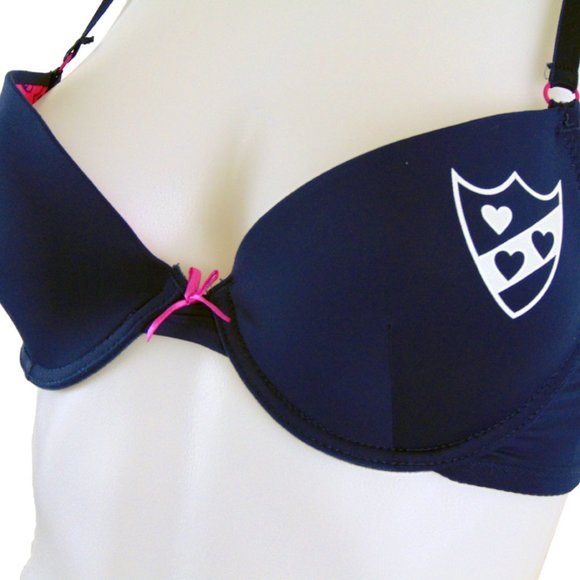 Secret Navy Blue Shield Push Up Bra  - Size 34B - Picture 3 of 3